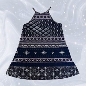 Xhilaration Boho Multicolor Geo Pattern Sleeveless Halter Neck Mini Dress Size M